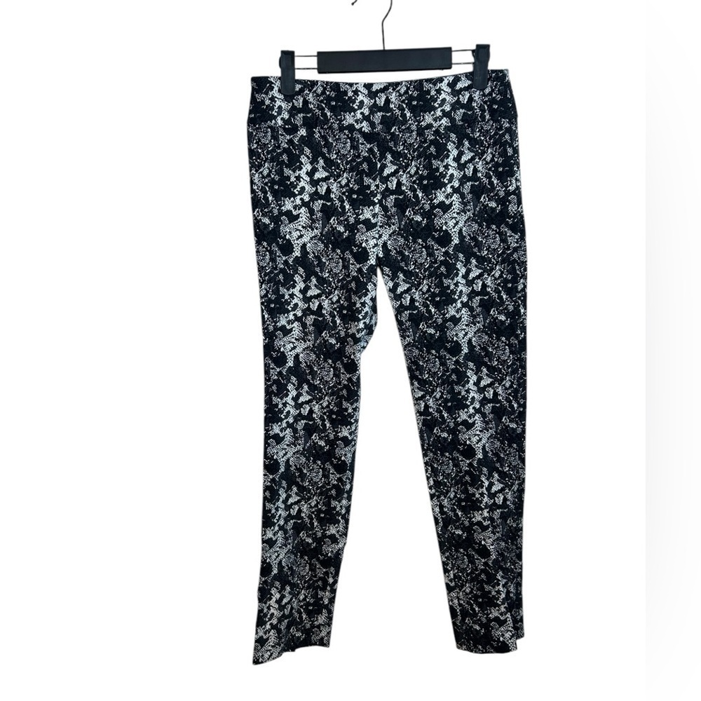Elliott Lauren Snakeskin Stretch Pull On Ankle Pants